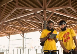 Jason Hall and his ipad.